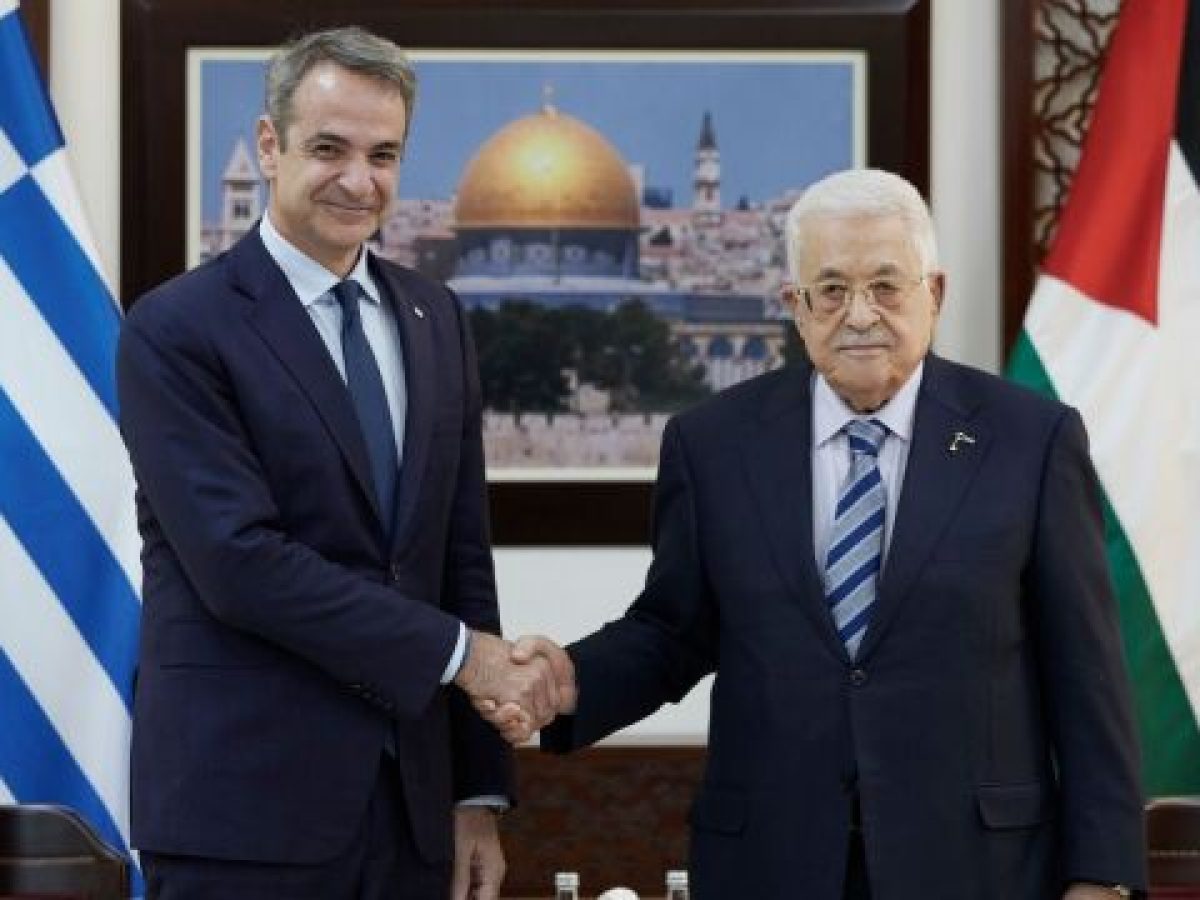 Μητσοτάκης στη συνάντηση με Αμπάς: Επαναλαμβάνουμε τη δέσμευση για διάλογο προς επίτευξη της ειρήνης (Εικόνες  Βίντεο)