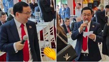 Σόου από τον Κινέζο πρέσβη στην Αθήνα: Τραγούδησε Σαββόπουλο στην κοπή πίτας (Video)