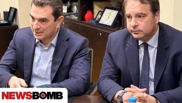 Θανάσης Παπαθανάσης: Περιοδεία στο Αγρίνιο με τον Κώστα Σκρέκα και τον Στέλιο Κονταδάκη