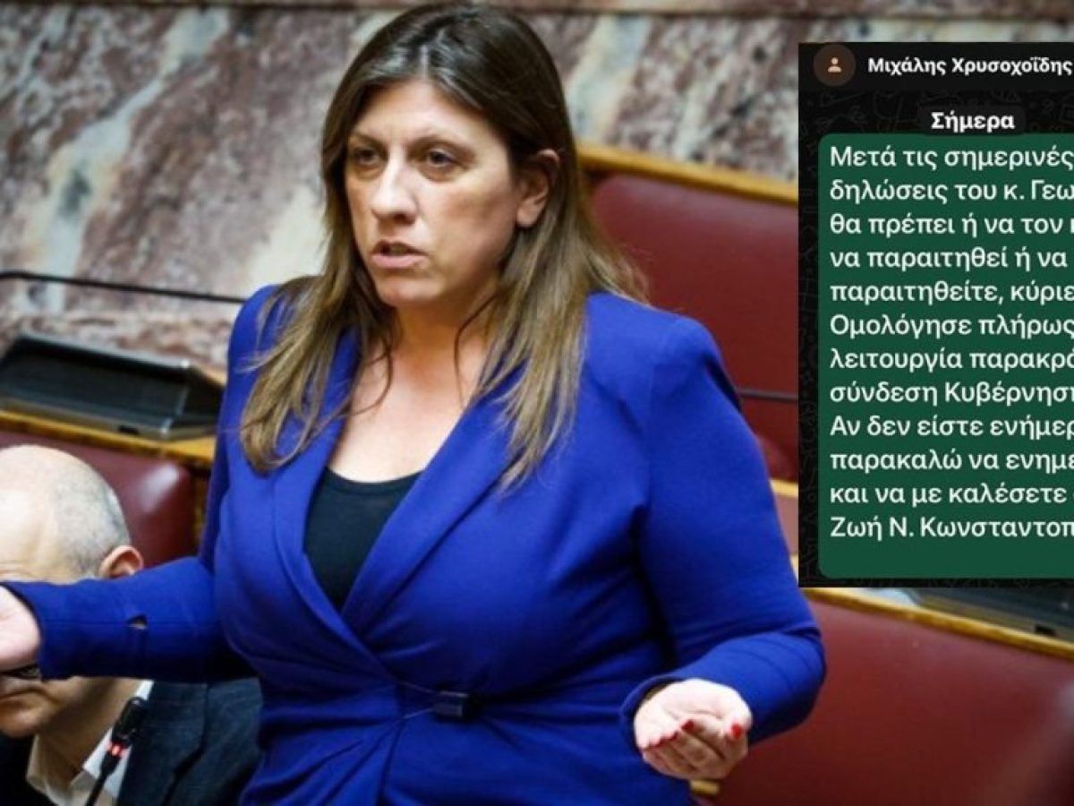 Η Ζωή καταγγέλλει παρακράτος επειδή ενημερώθηκε ο Άδωνις για τη μήνυση της
