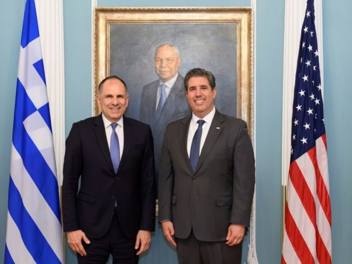 Συνάντηση Γιώργου Γεραπετρίτη με τον αναπληρωτή υπουργό Εξωτερικών των ΗΠΑ, Μάικλ Ρήγας, στην Ουάσιγκτον