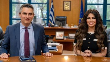 Συνάντηση του Υπουργού Υποδομών και Μεταφορών Χρίστου Δήμα με την πρέσβη των ΗΠΑ Κίμπερλι Γκίλφοϊλ