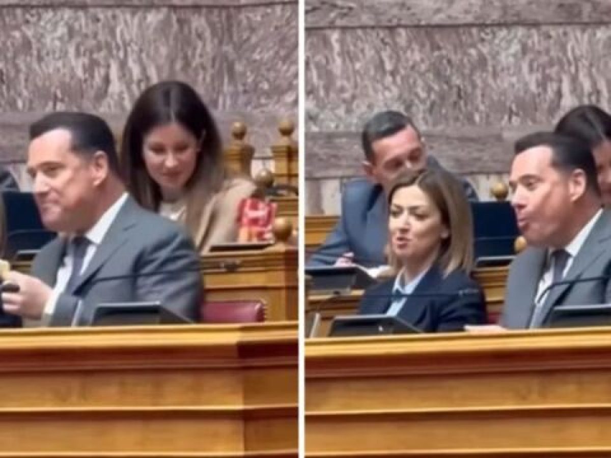 Η Κωνσταντοπούλου ανέβασε τελικά στο TikTok τον Γεωργιάδη να τρώει κρακεράκι μέσα στη Βουλή (Βίντεο)
