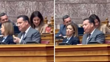 Η Κωνσταντοπούλου ανέβασε τελικά στο TikTok τον Γεωργιάδη να τρώει κρακεράκι μέσα στη Βουλή (Βίντεο)