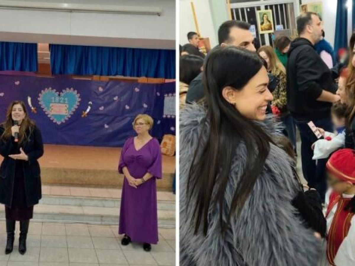 Κωνσταντίνα Καραμπατσώλη: Η βουλευτής Ευβοίας της ΝΔ βρέθηκε στην γιορτή του 2ου Νηπιαγωγείου Ψαχνών για την 25η Μαρτίου