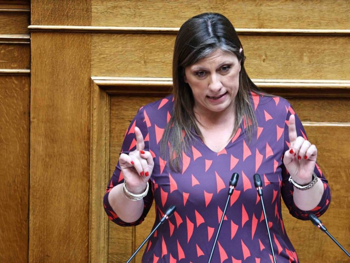 Ζ. Κωνσταντοπούλου: Να συγκληθεί άμεσα η Βουλή για την Εξωτερική Πολιτική και την Εθνική Στρατηγική