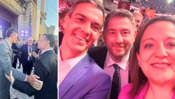 Εθνική “αμνησία” ΠΑΣΟΚ με τον Σάντσεθ: Ανδρουλάκης και Δούκας φωτογραφήθηκαν με τον Ισπανό πρωθυπουρ