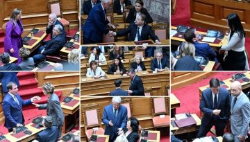 Χειραψίες, χαμόγελα και… αλλόκοτες γειτονίες – Τα «διακομματικά» πηγαδάκια με φόντο τον Βαρθολομαίο