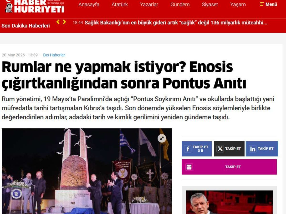 Τουρκική ενόχληση για το Μνημείο Γενοκτονίας των Ποντίων στο Παραλίμνι