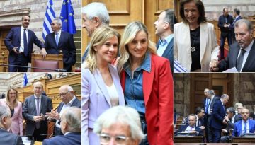 Από τις διαφωνίες στα… χαμόγελα: Τα πηγαδάκια στην ΚΟ της ΝΔ – Δείτε εικόνες