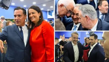 Συνεδρίαση Πολιτικής Επιτροπής ΝΔ: Αγκαλιές, χειραψίες, χαμόγελα και “πηγαδάκια” – Όλα όσα “έπι