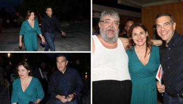 Αλέξης Τσίπρας και Μπέττυ Μπαζιάνα στο Ηρώδειο: Παρακολούθησαν τη “Λυσιστράτη” του Σταμάτη Κραουνάκη