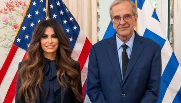 Συνάντηση της Κίμπερλι Γκιλφόιλ με τον Αντώνη Σαμαρά | Lykavitos.gr