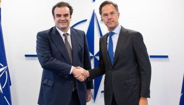 Συνάντηση Πιερρακάκη με τον Γενικό Γραμματέα του ΝΑΤΟ, Μαρκ Ρούτε