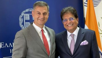 Χάρης Θεοχάρης: Επιβεβαίωσε στη συνάντηση με τον υπουργό Εμπορίου και Βιομηχανίας της Ινδίας το εξαιρετικό επίπεδο των σχέσεων των δύο κρατών